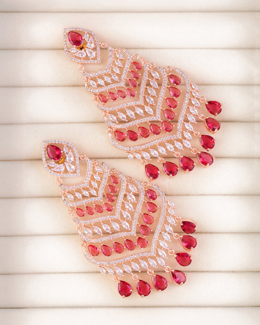 Rose with Wine Debora AD Chandbali