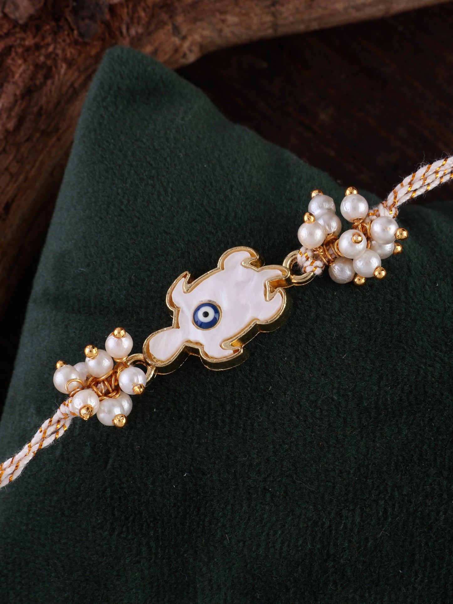 Tushika Evil Eye Rakhi with Tilak Set and Card