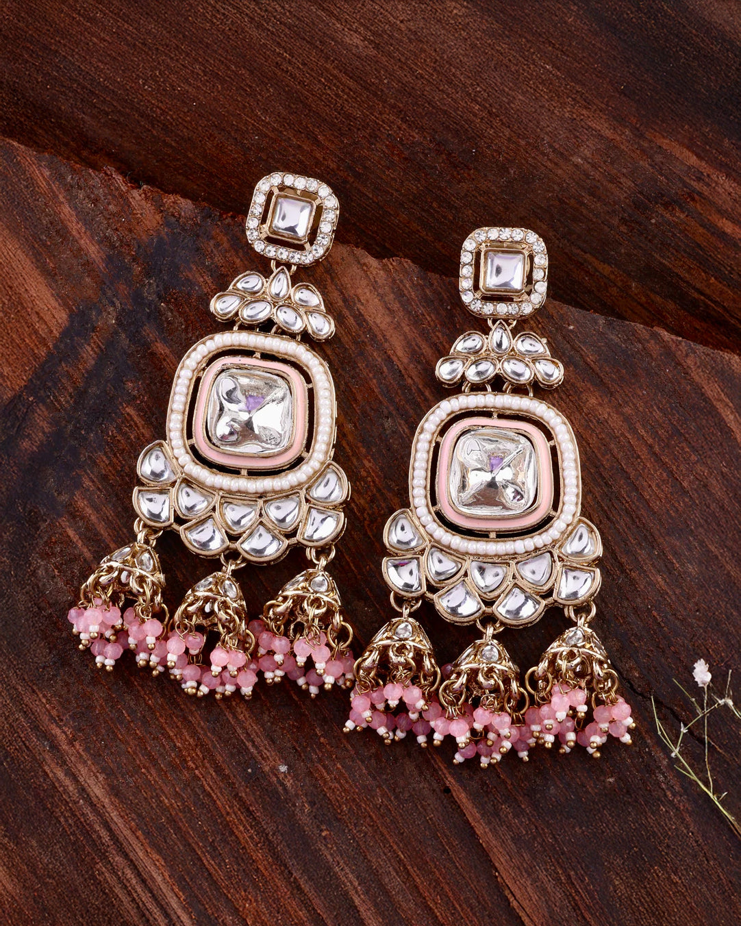Blush Anay Designer Earring with Jhumki Detailing