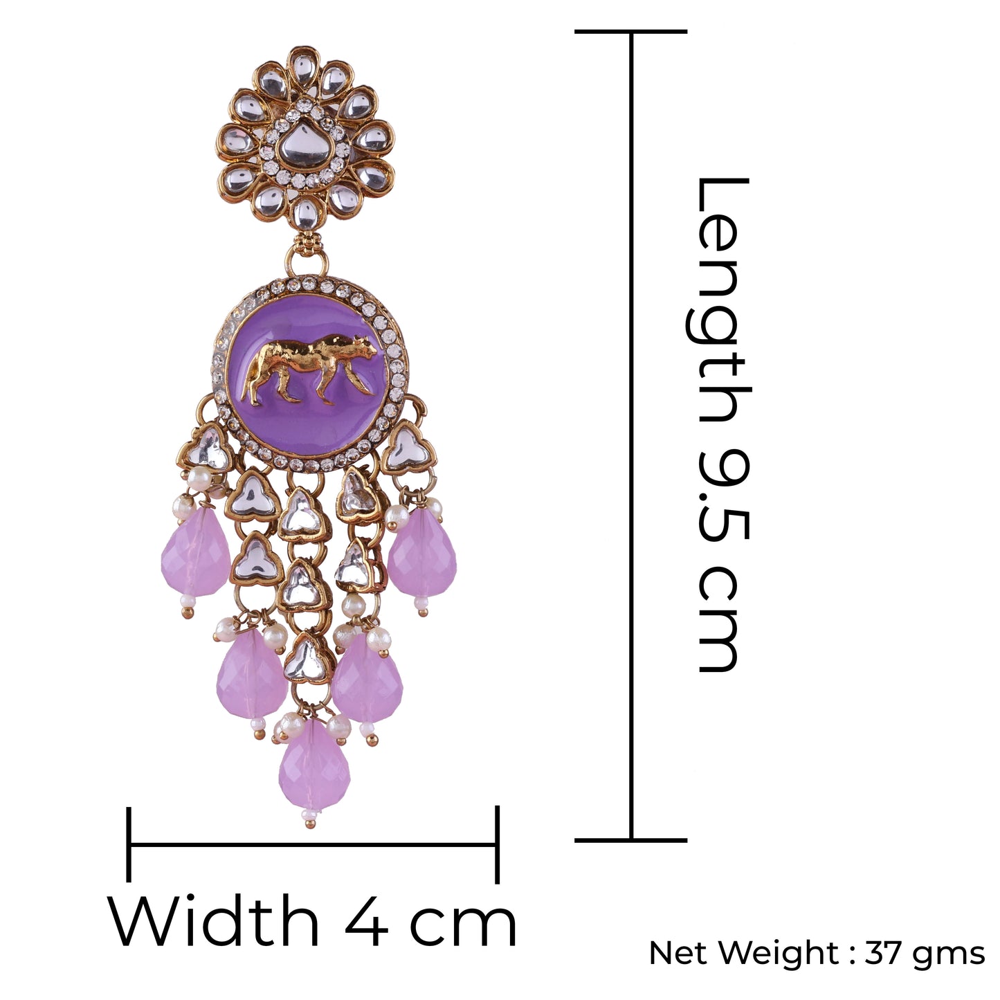 Lilac Arnav Bollywood Inspired Designer Earring
