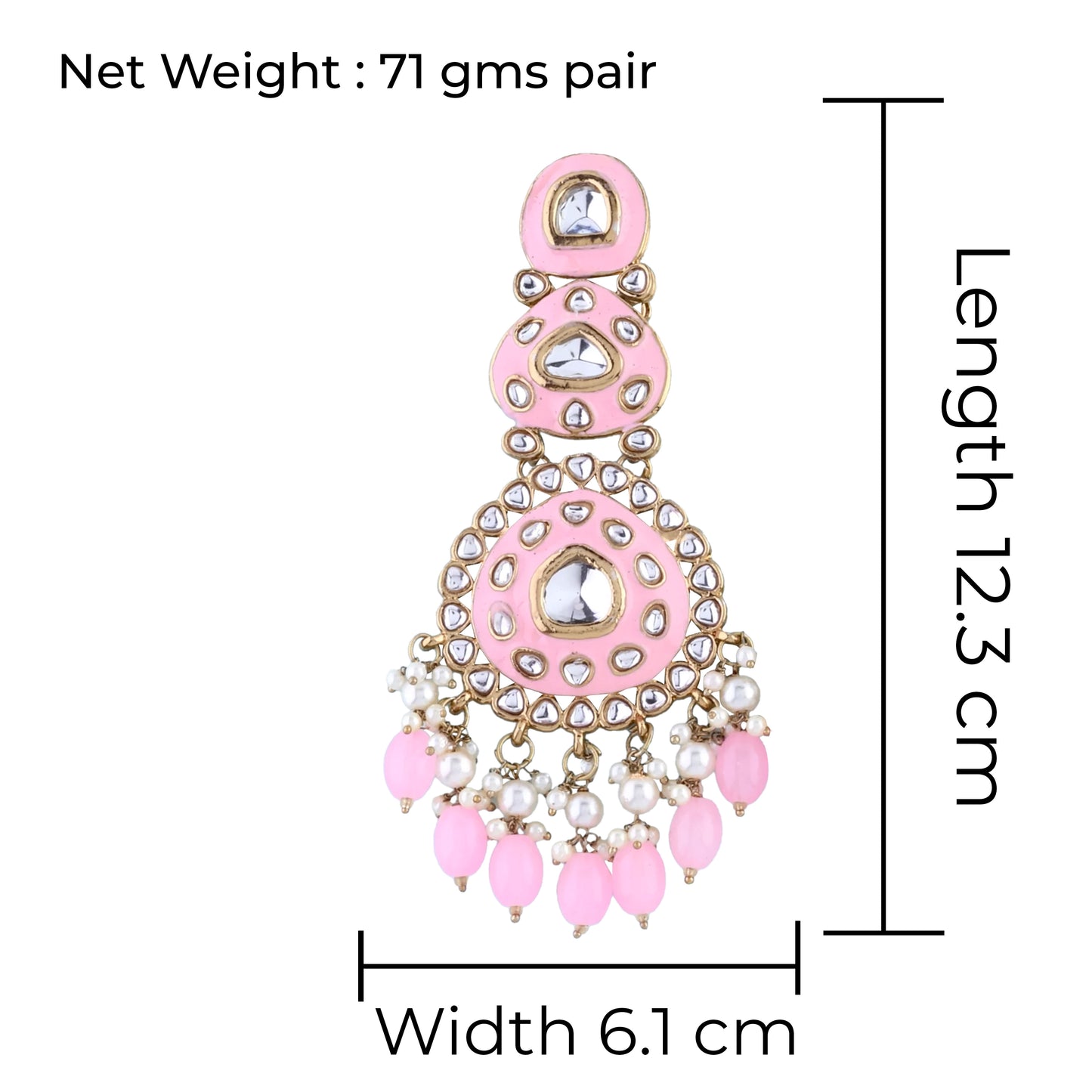 Blush Tisya Meenakari Chandbali