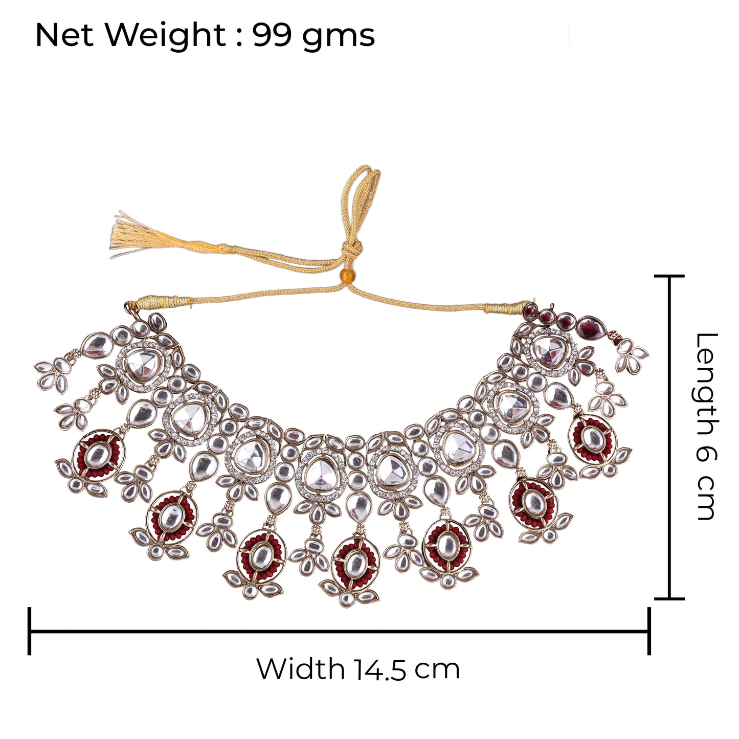 Maroon Sujata Necklace
