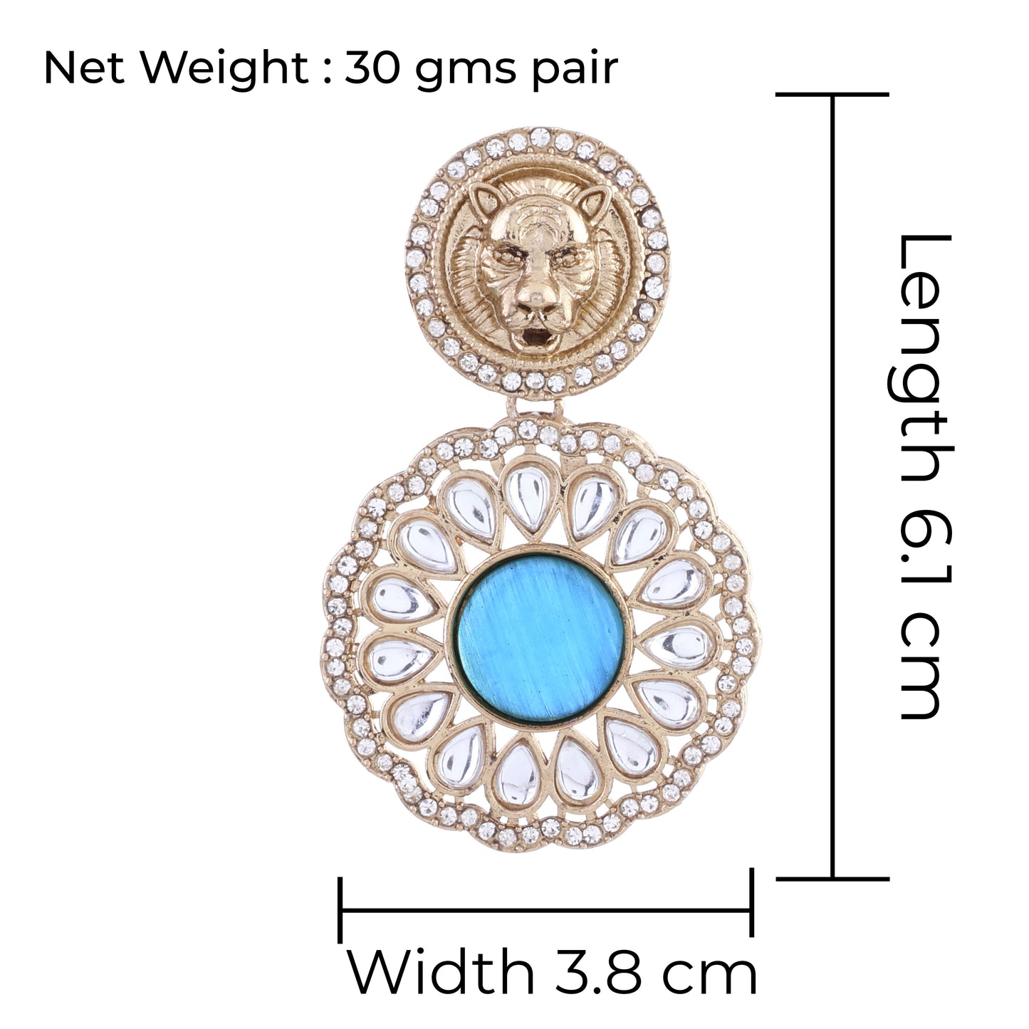 Turquoise Kysa Bollywood Inspired Designer Earring
