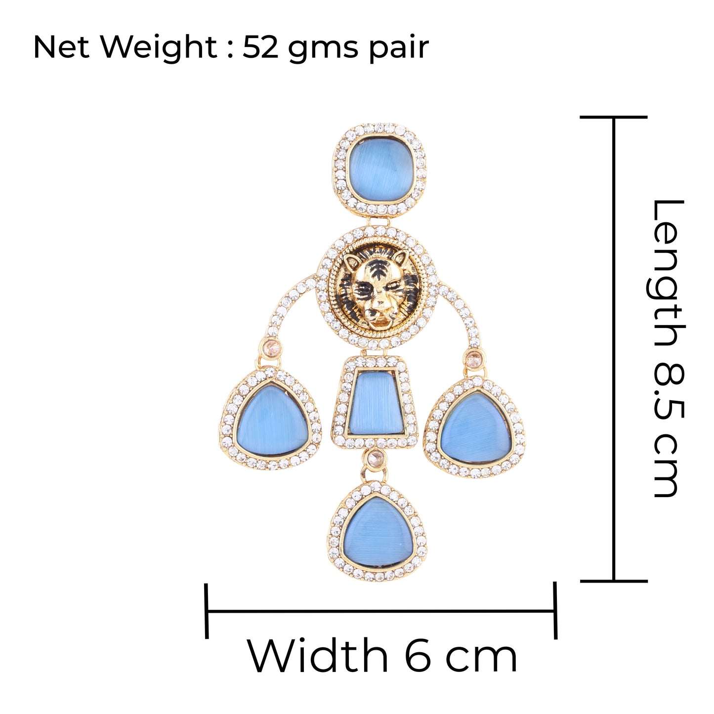 Voilet Blue Sabya Designer Earring