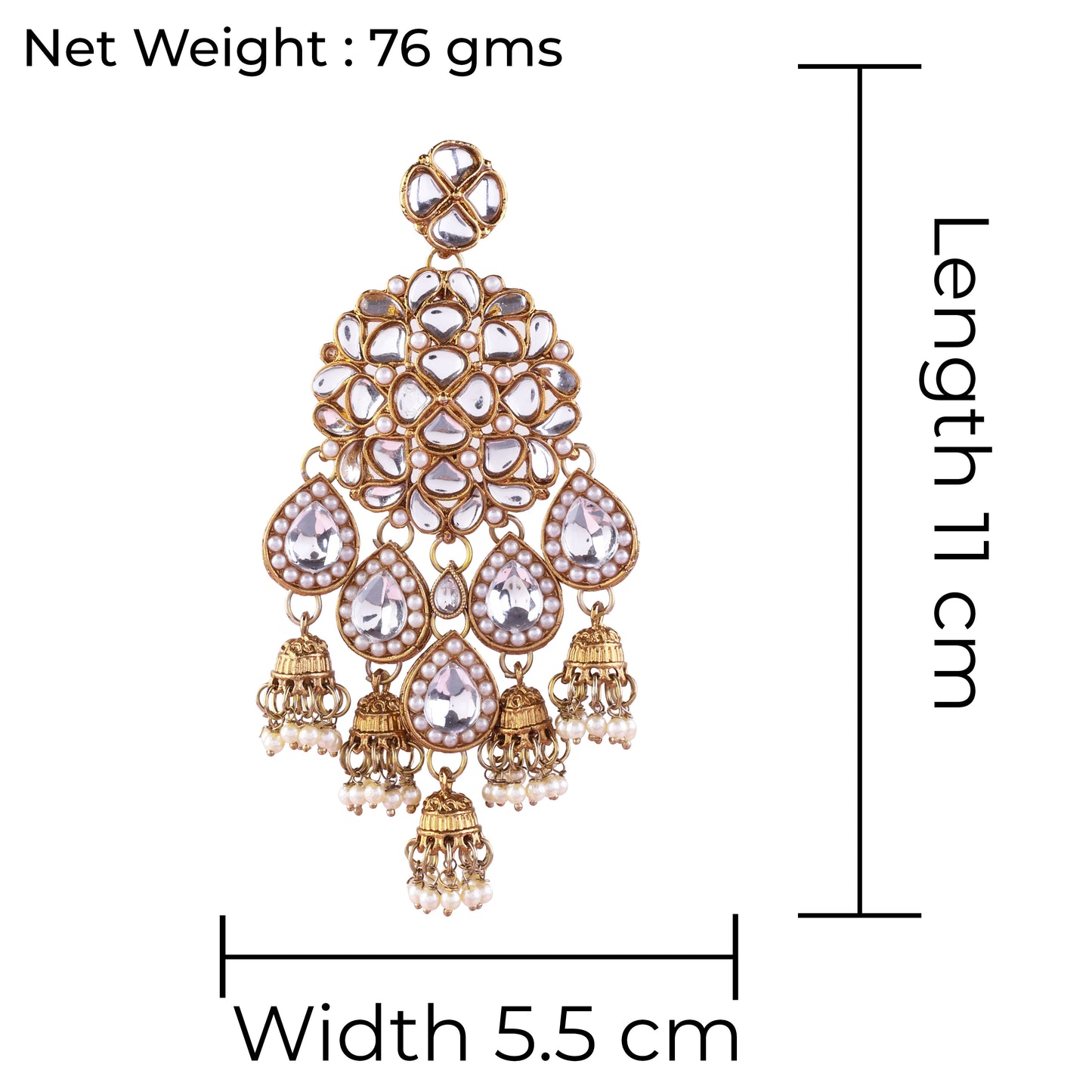 Pearl Dharna Designer Earring