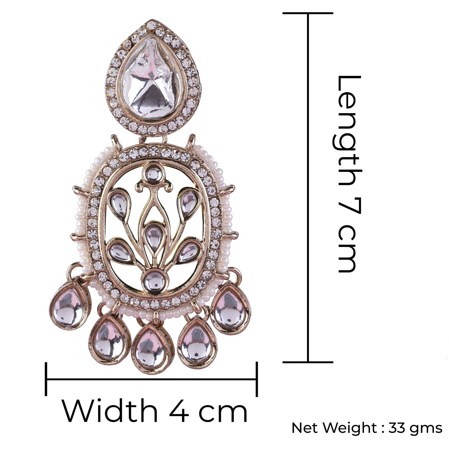 White Avya Designer Earring