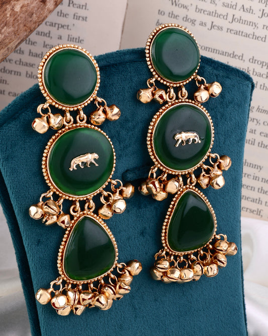 Emerald Ruqshat Designer Earring