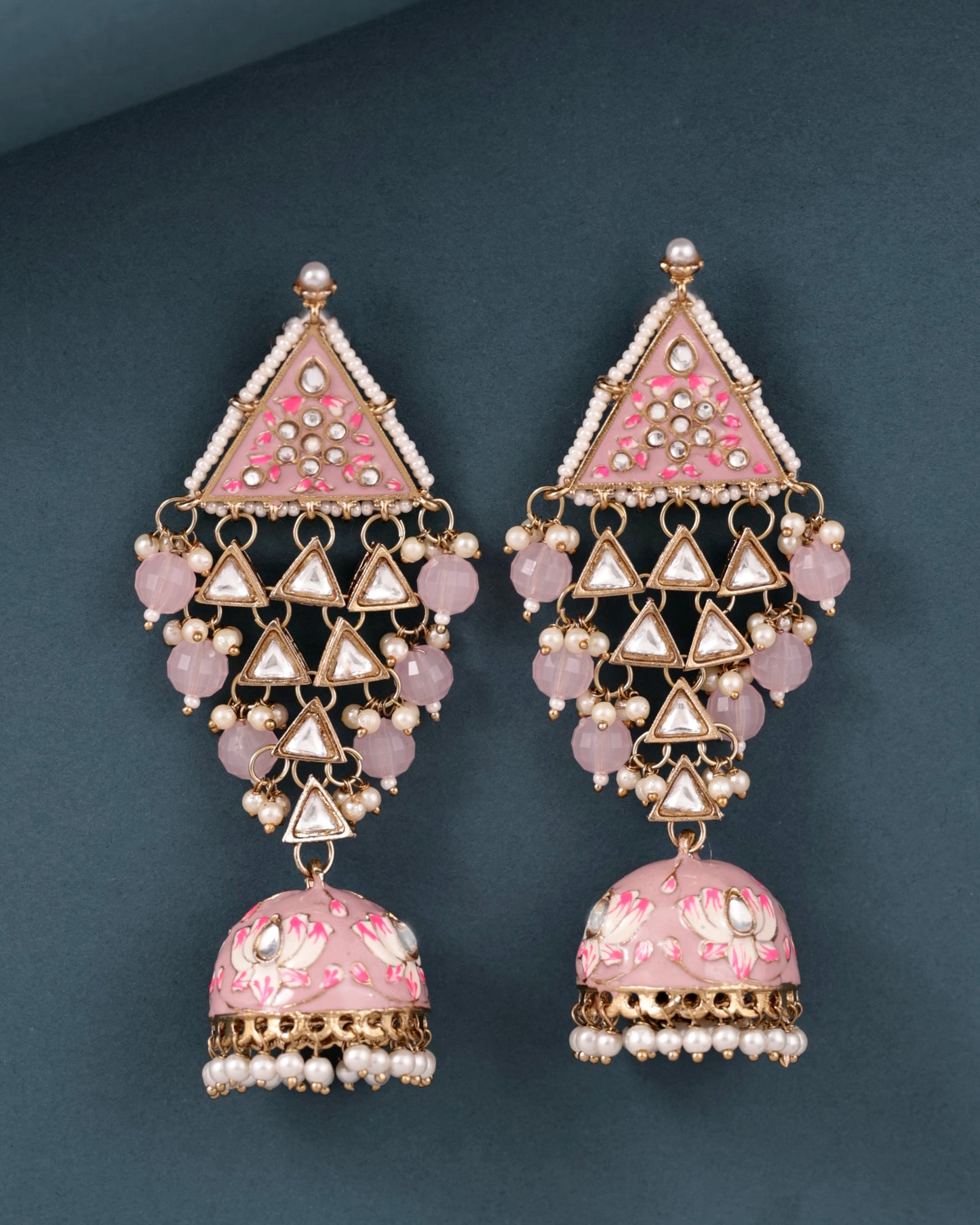 Blush Tisha Meenakari Jhumka