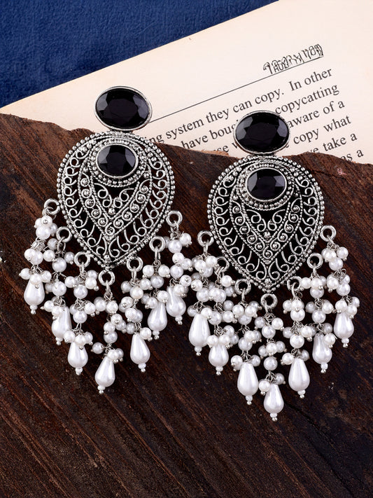Black Girisha Boho Pearl Earring