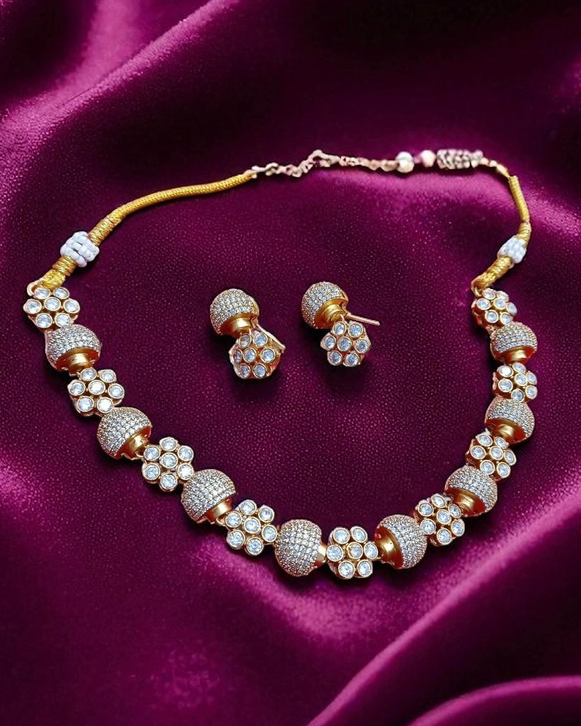 Irina Premium Polki Zircone Necklace