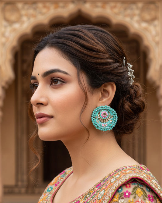 Turquoise Ashu Meena Stud