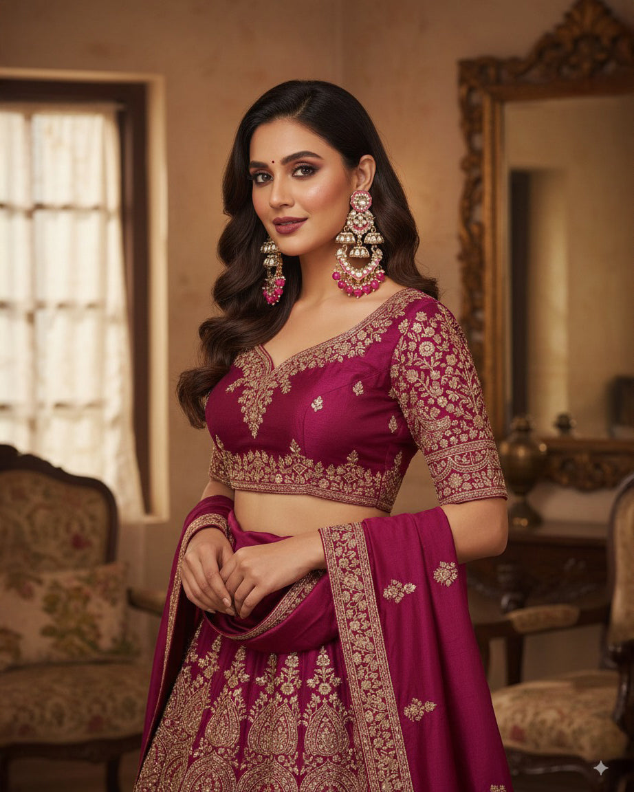 Pink Taha Meenakari Zircon Jhumki Earring