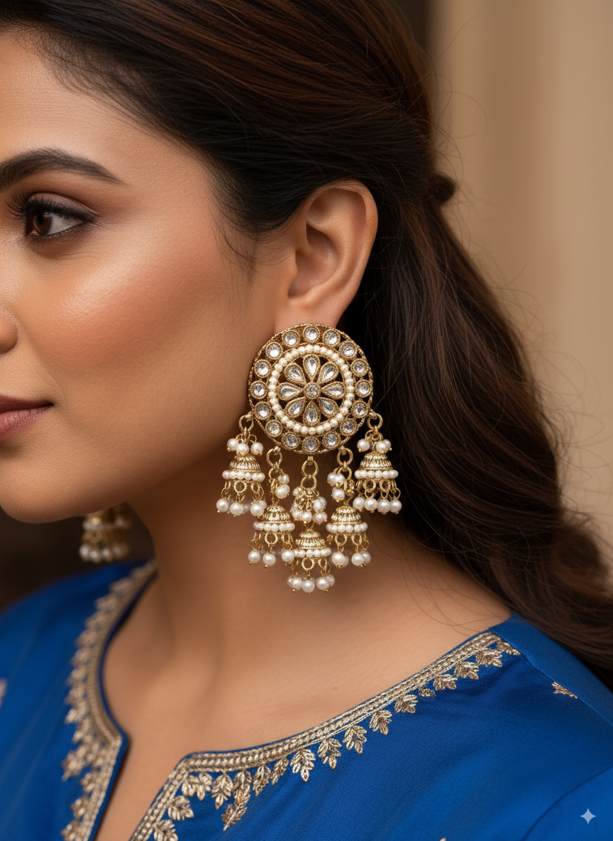 Pearl Aaranya Designer Earring
