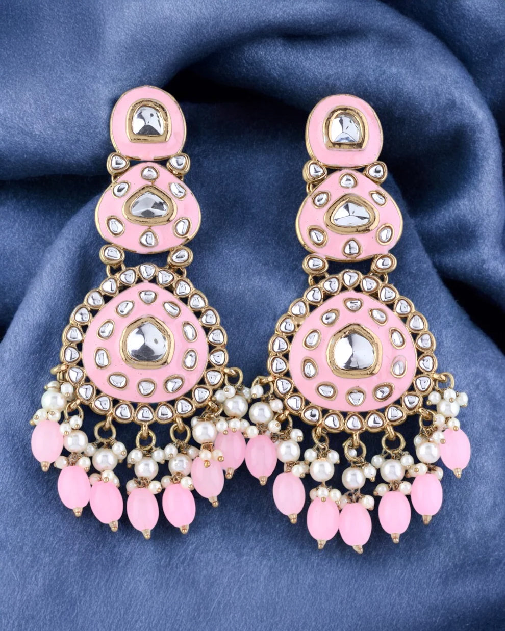 Blush Tisya Meenakari Chandbali