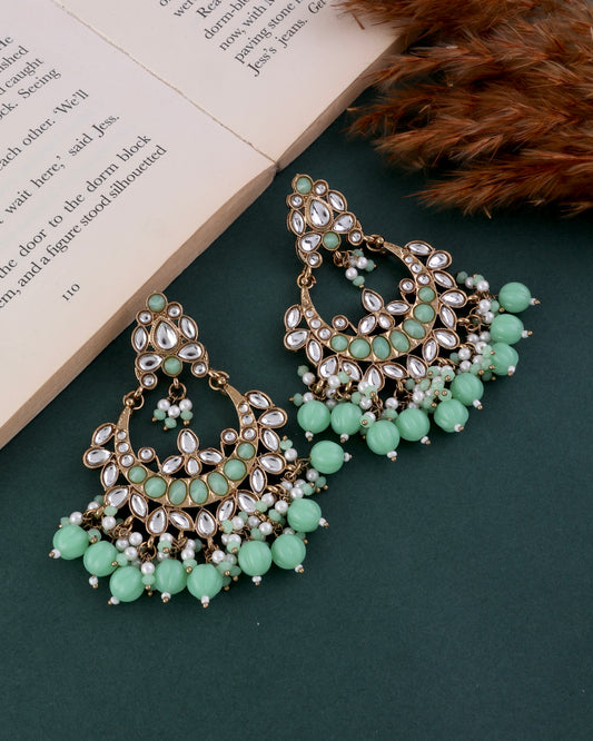 Mint Green Kimaya Chandbali