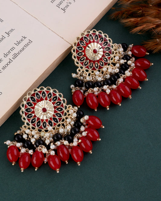 Red Black Sukh Earring