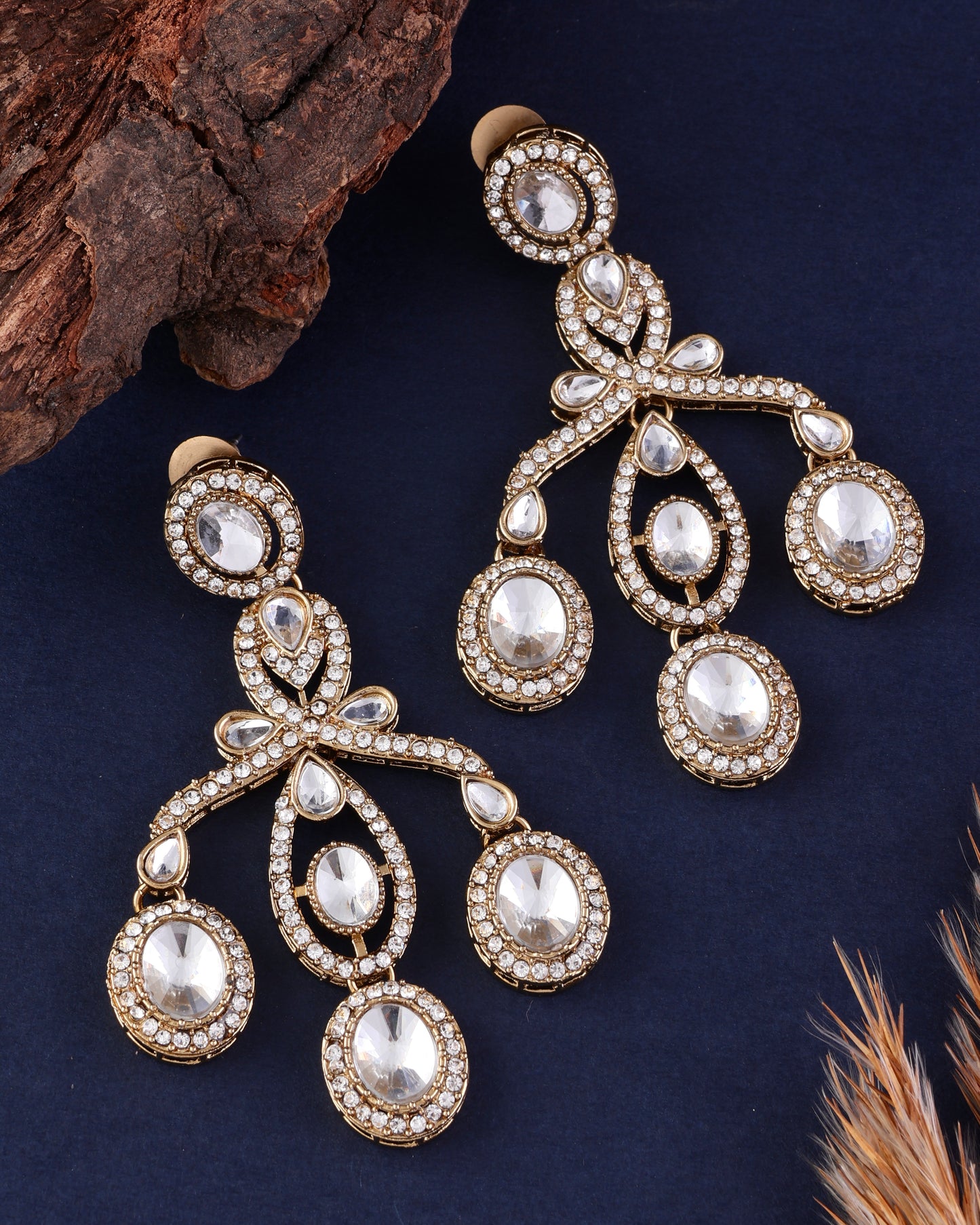 White Yara Premium Designer Zircone Earring