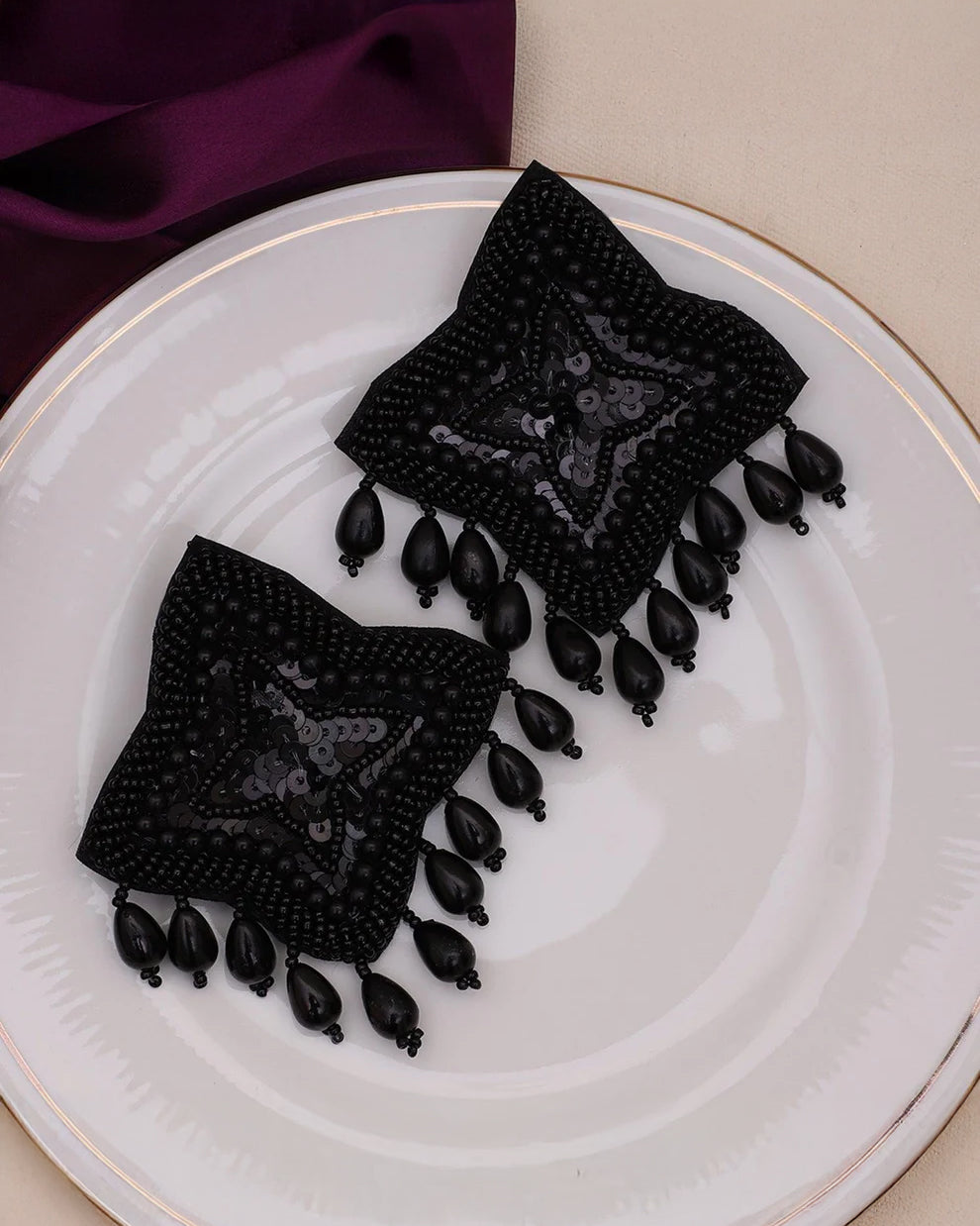 Black Kafoori Earring