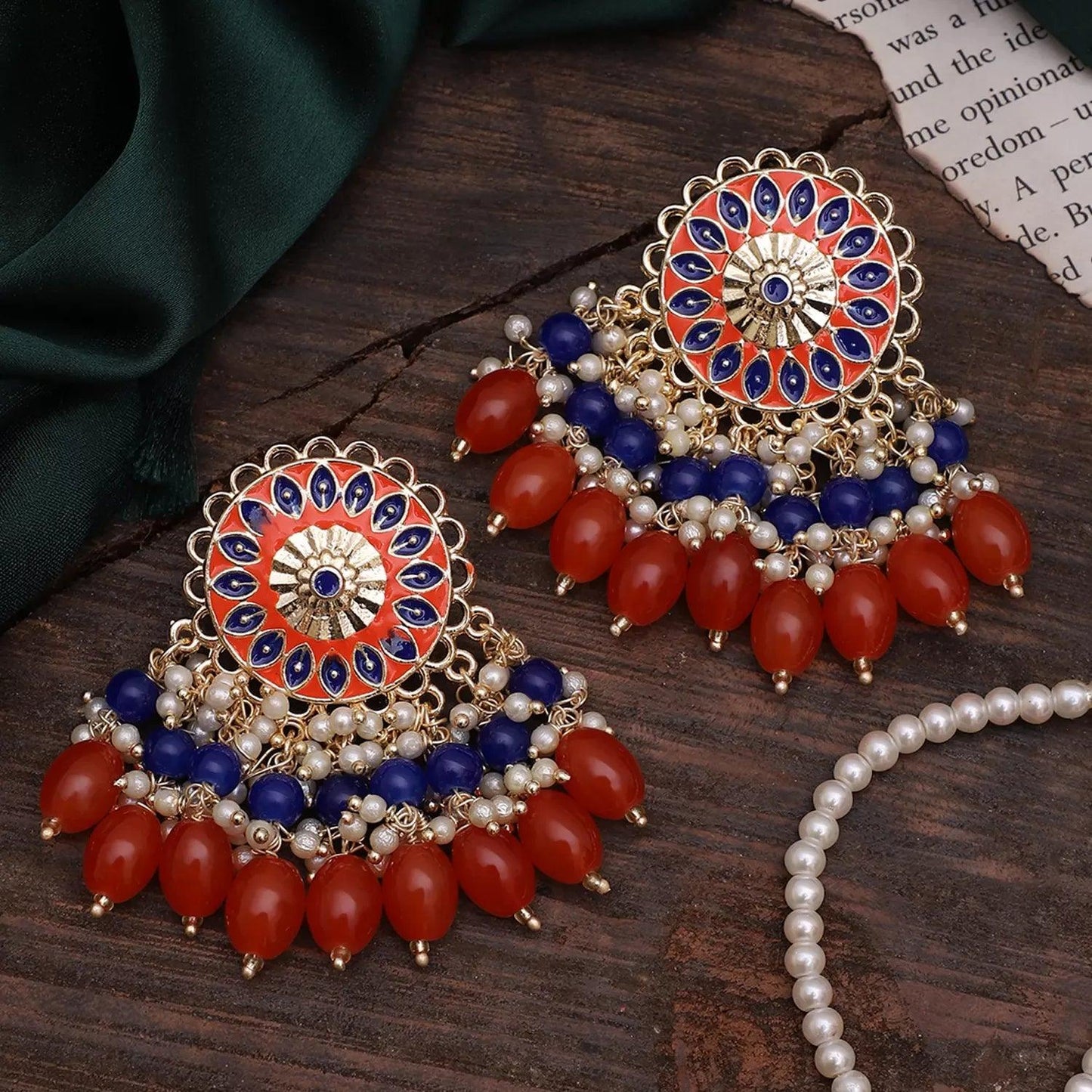 Orange Blue Sukh Earring