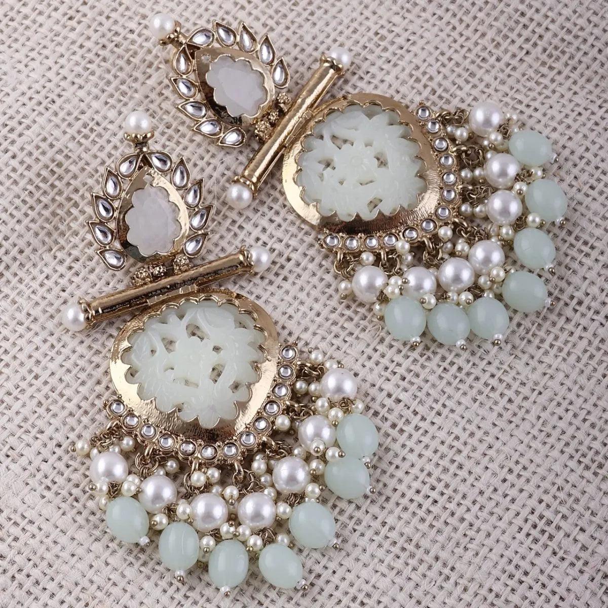 Mint Green Sohum Chandbali