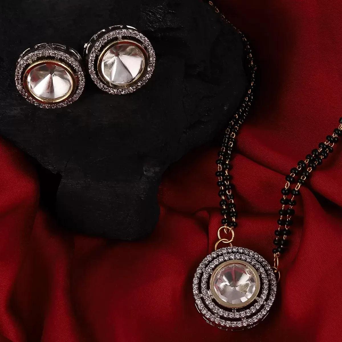 Nayan Polki Mangalsutra with Stud Earring