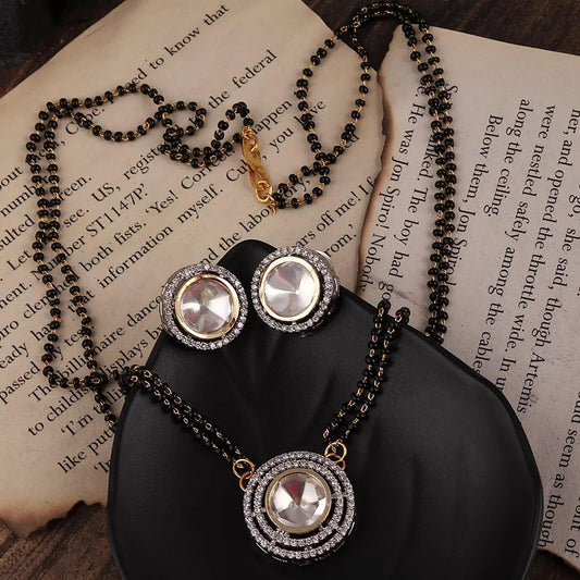 Nayan Polki Mangalsutra with Stud Earring