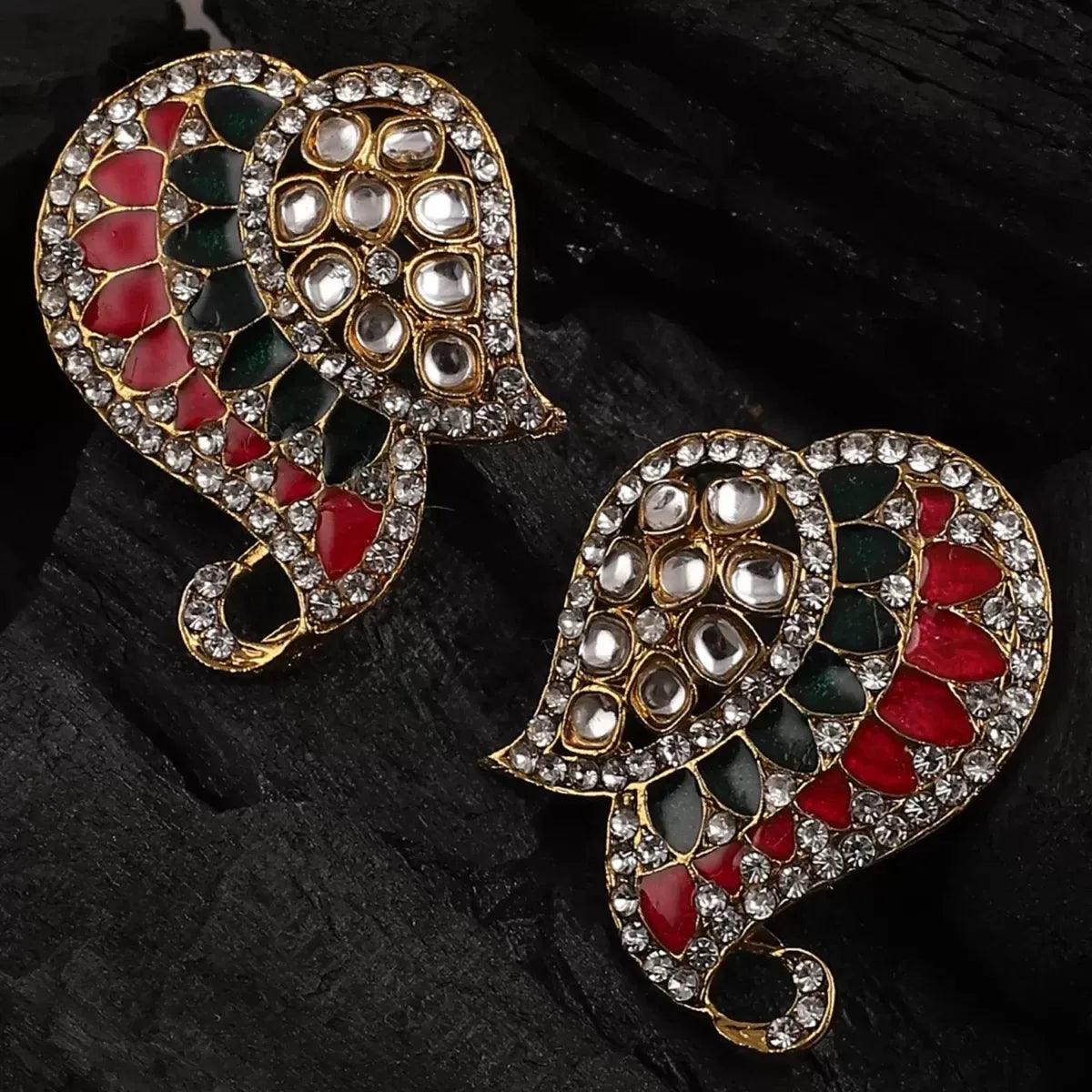 Pink Green Urfi Stud