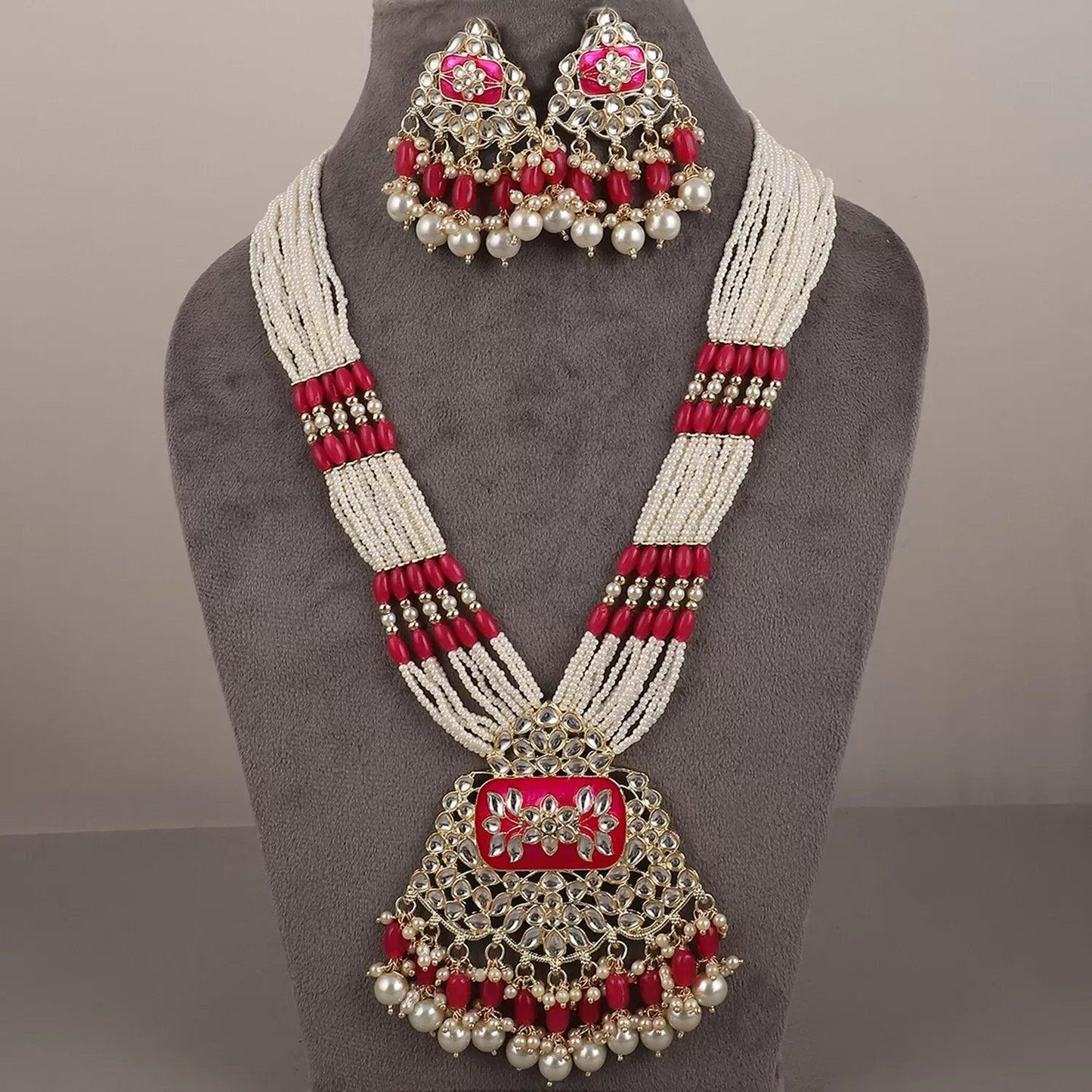 Pink Mannat Long Set
