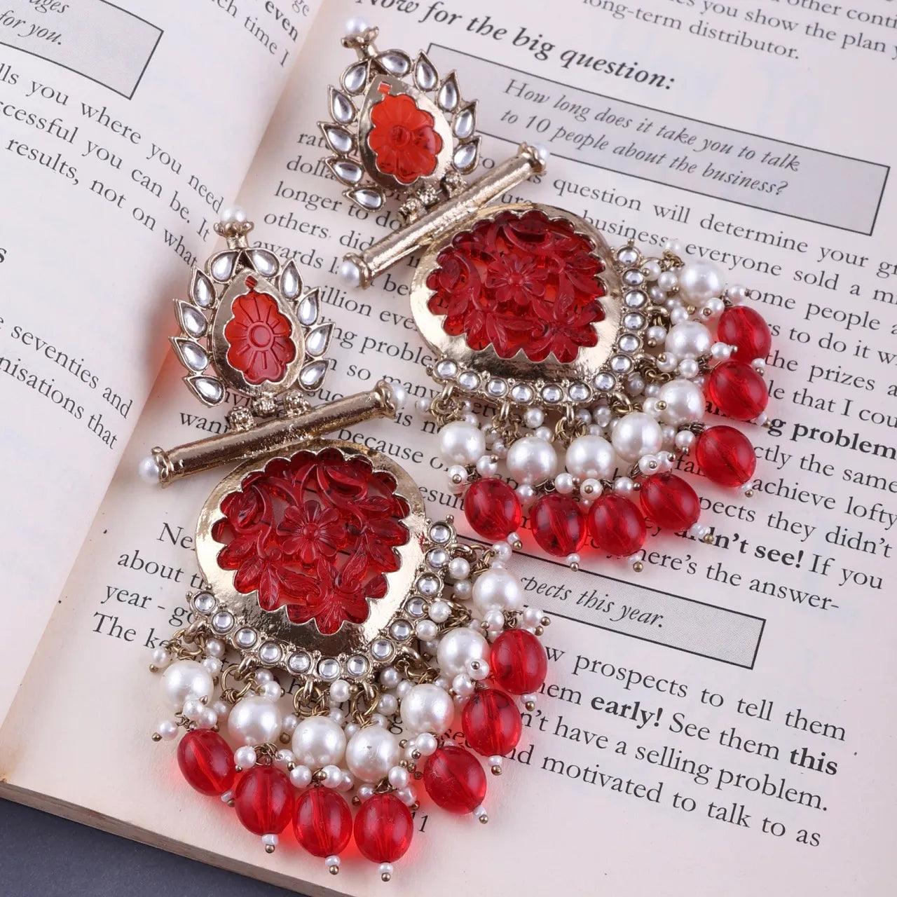 Red Sohum Chandbali