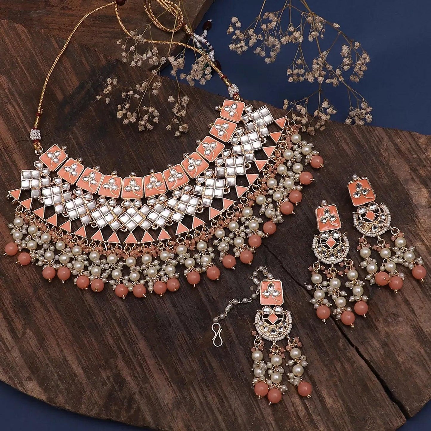 Peach Anuja Necklace