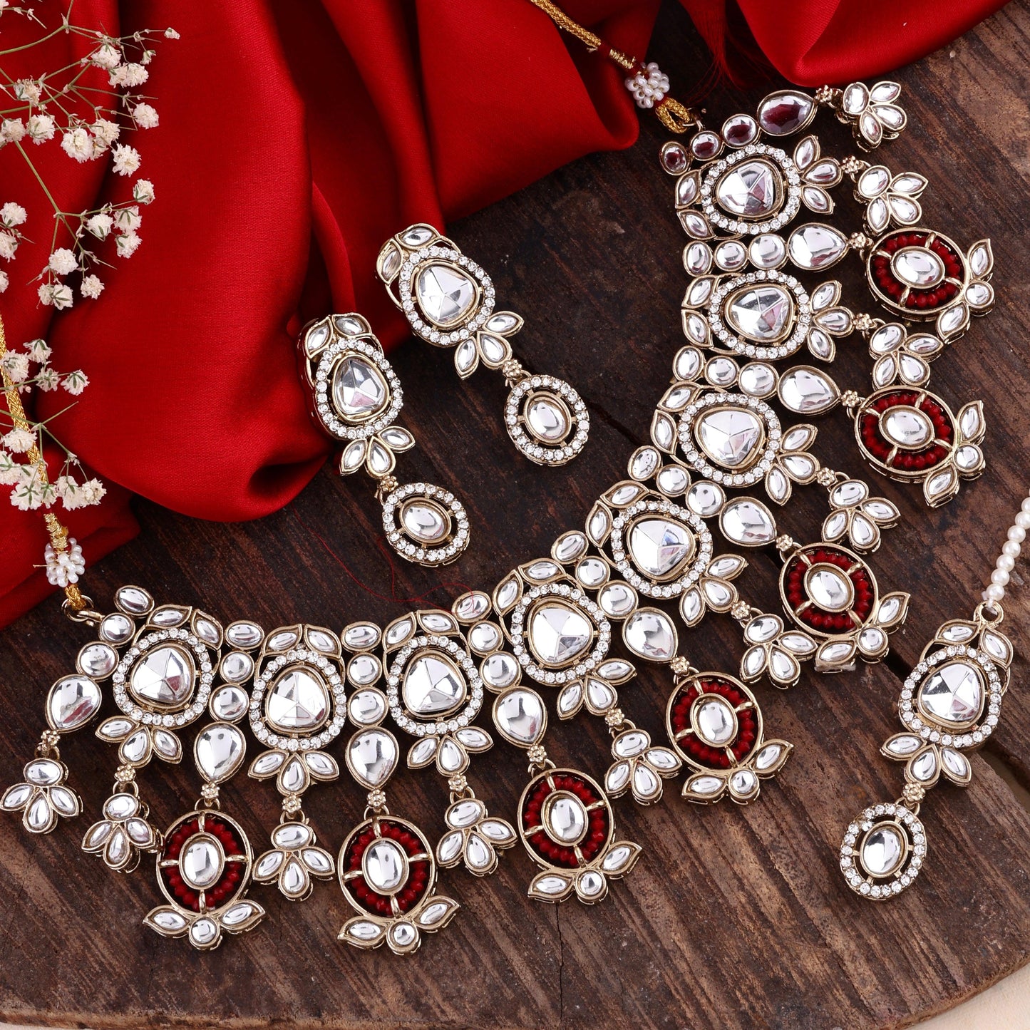 Maroon Sujata Necklace