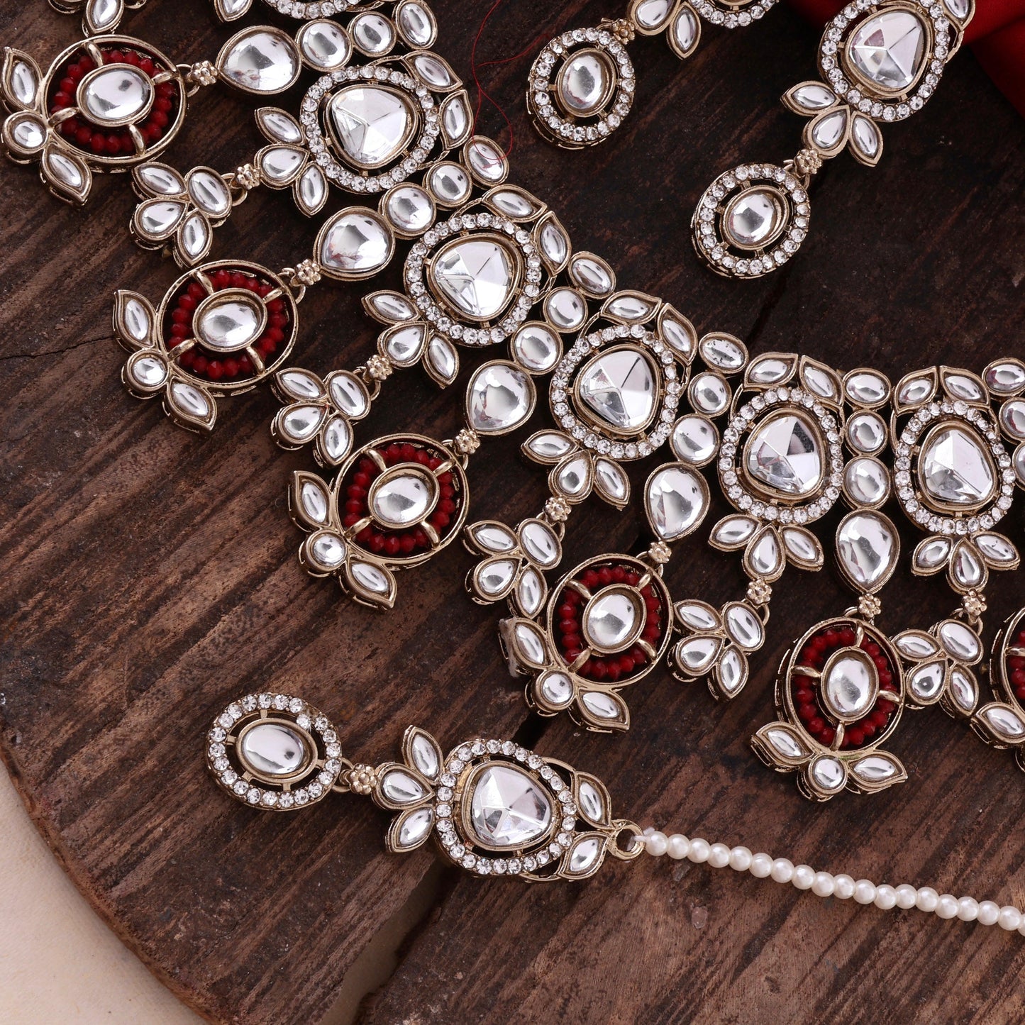 Maroon Sujata Necklace