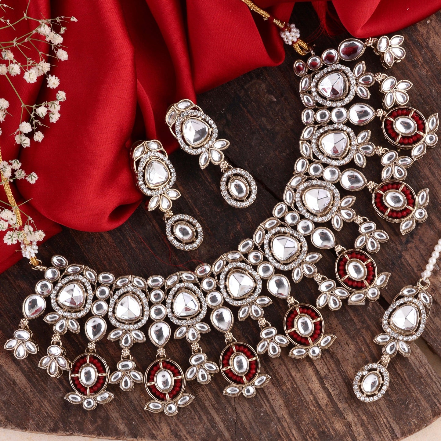 Maroon Sujata Necklace