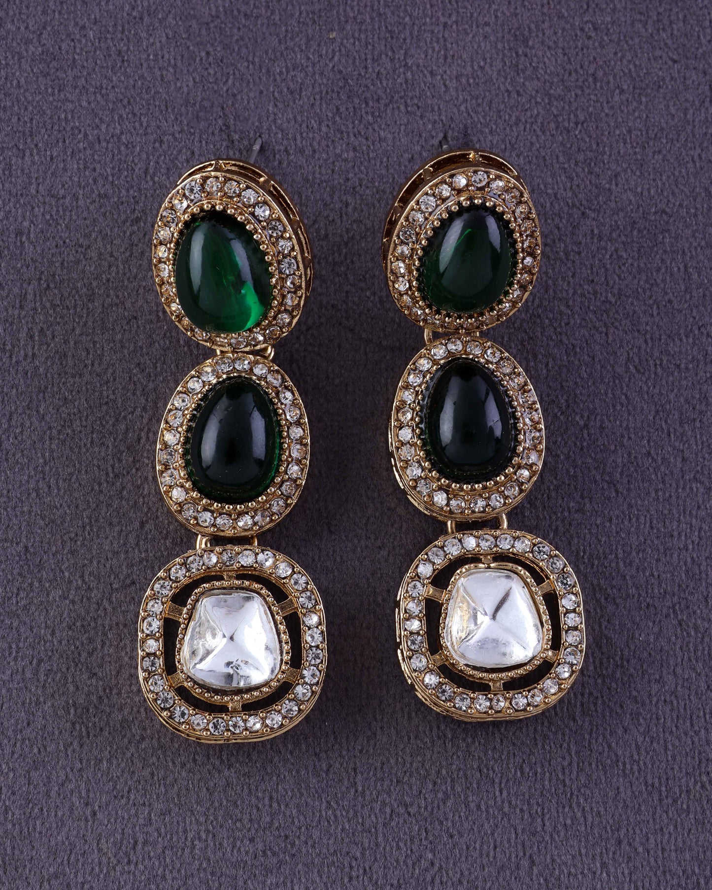Green Rishita Polki Dupe Earring