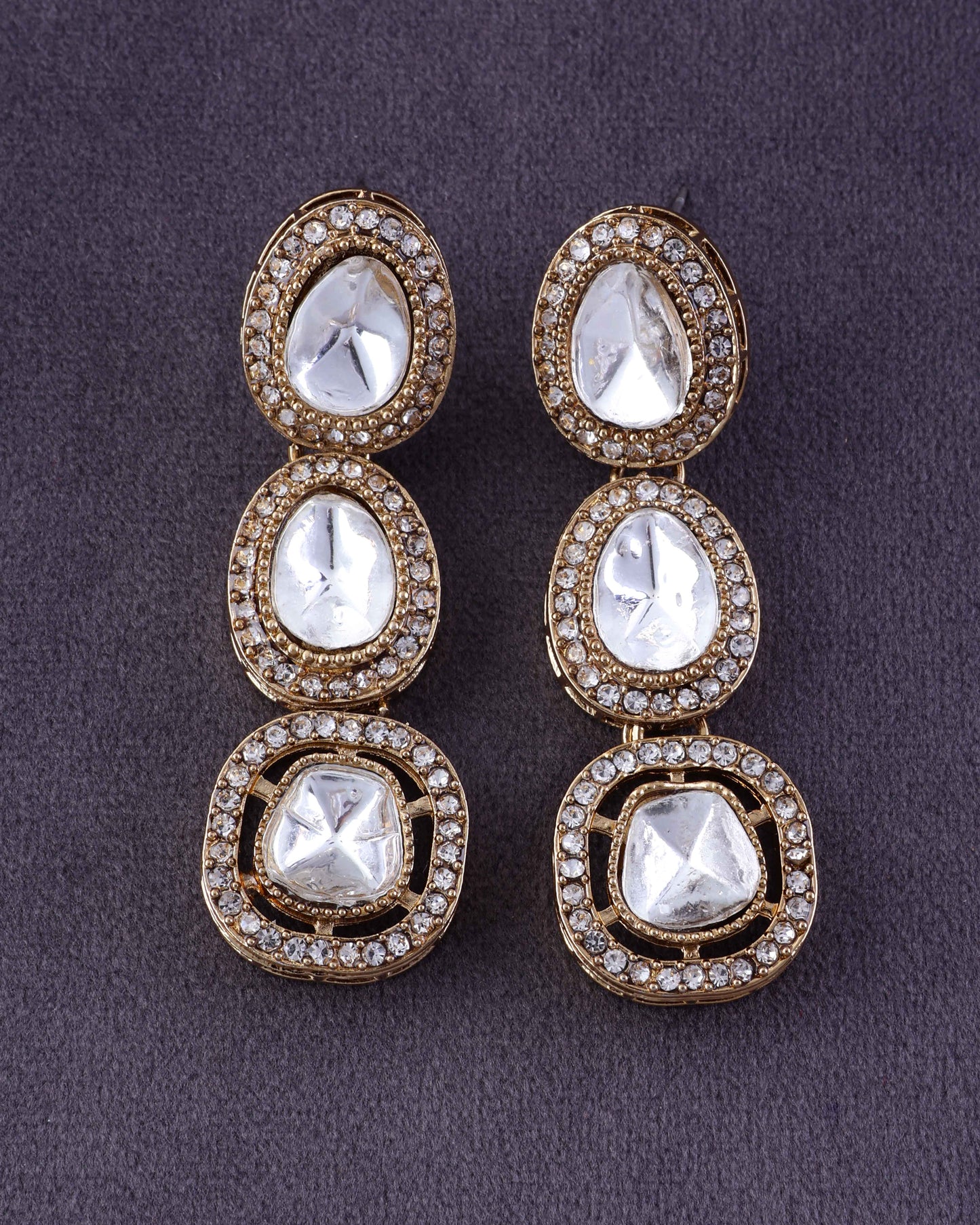 Silver Rishita Polki Dupe Earring