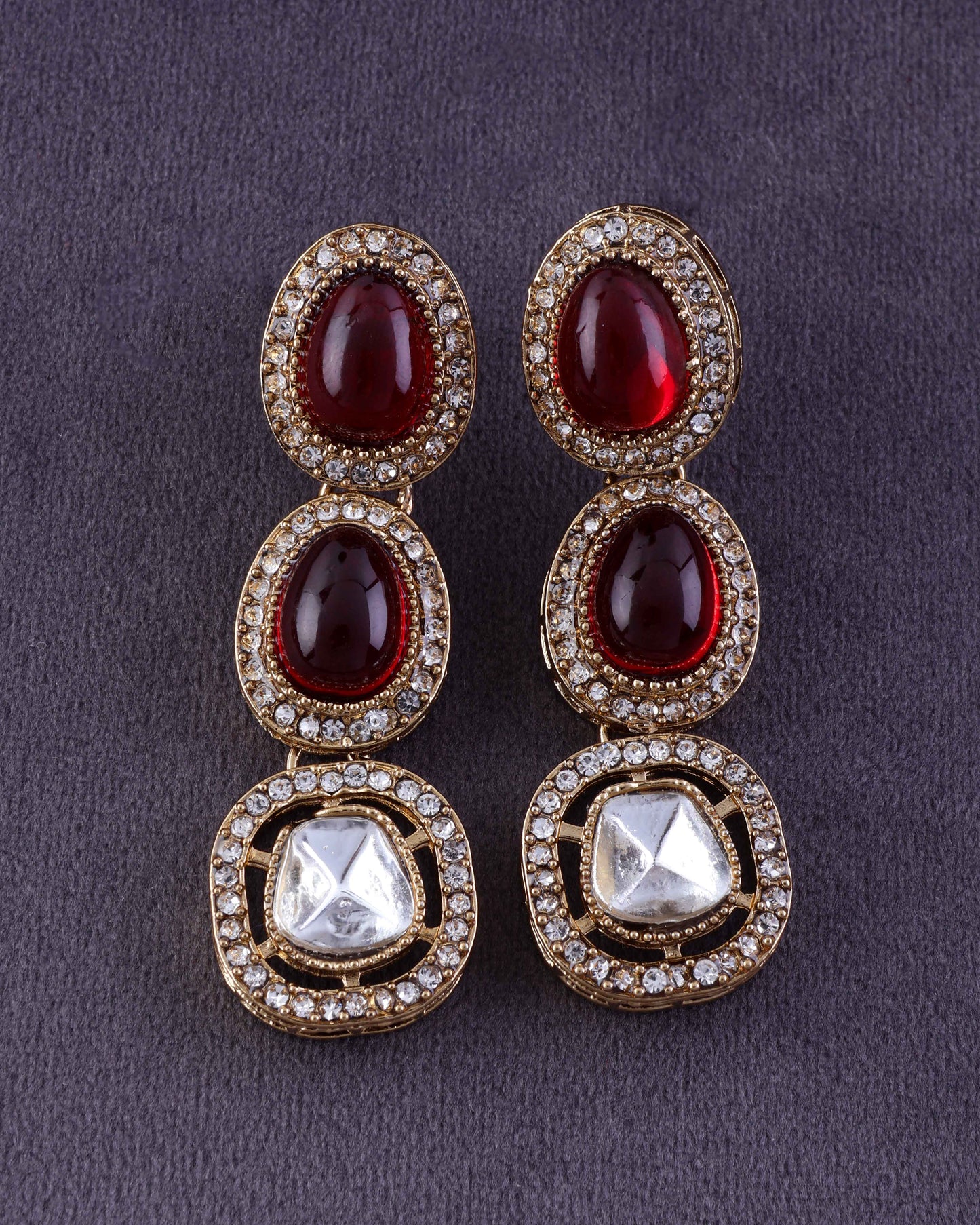 Ruby Rishita Polki Dupe Earring