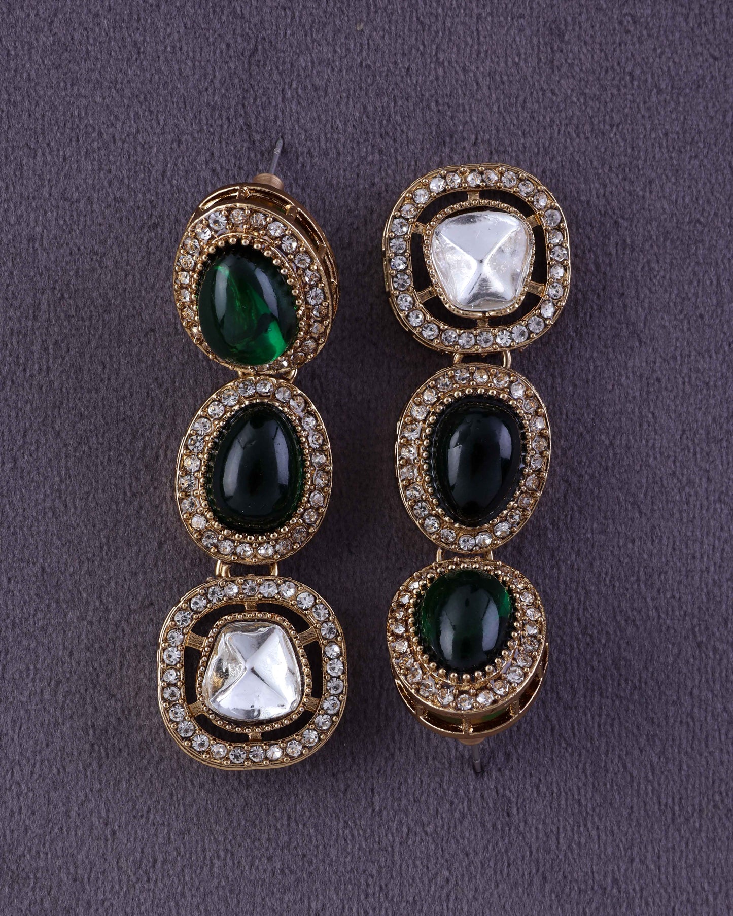 Green Rishita Polki Dupe Earring