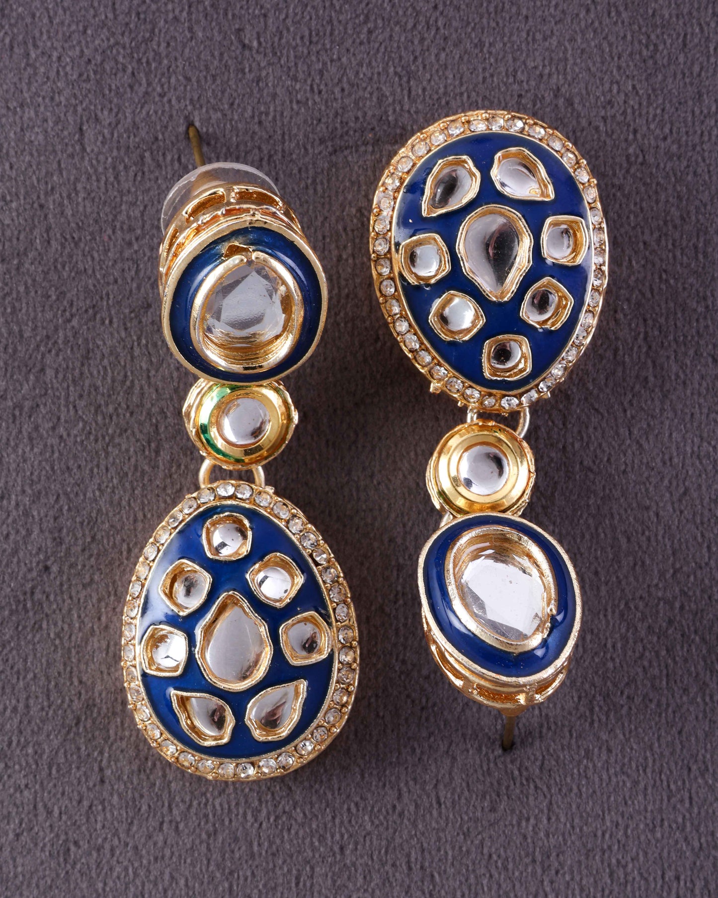 Blue Kuvar Meenakari Earring
