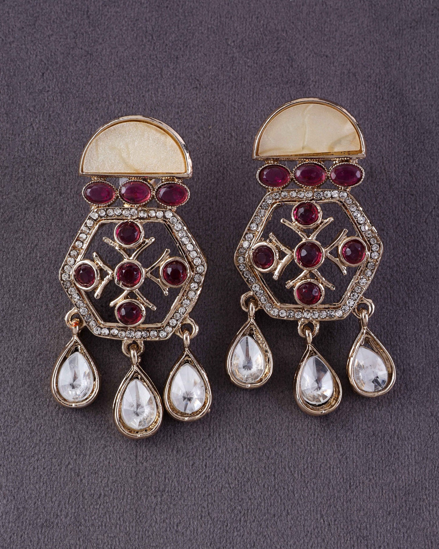 Plum Nivaan Designer Earring