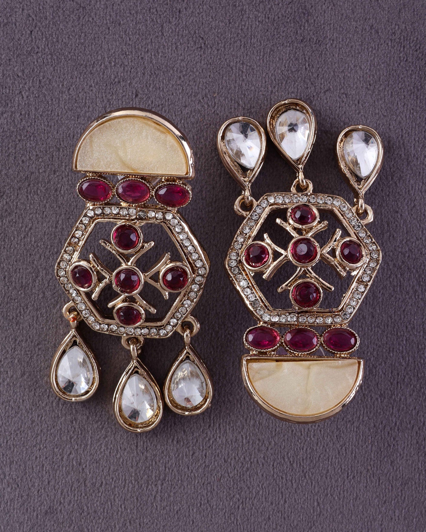 Plum Nivaan Designer Earring