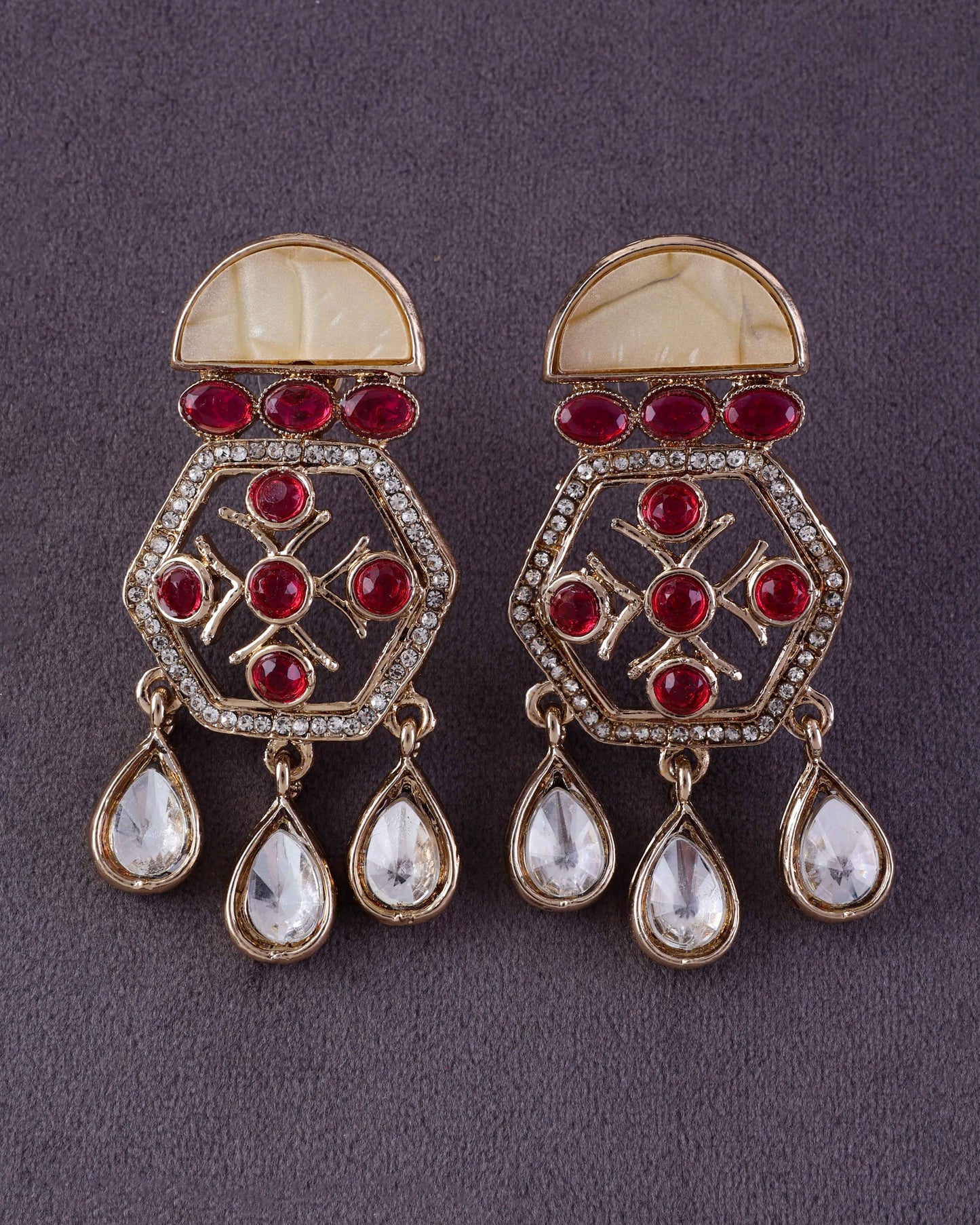 Ruby Nivaan Designer Earring