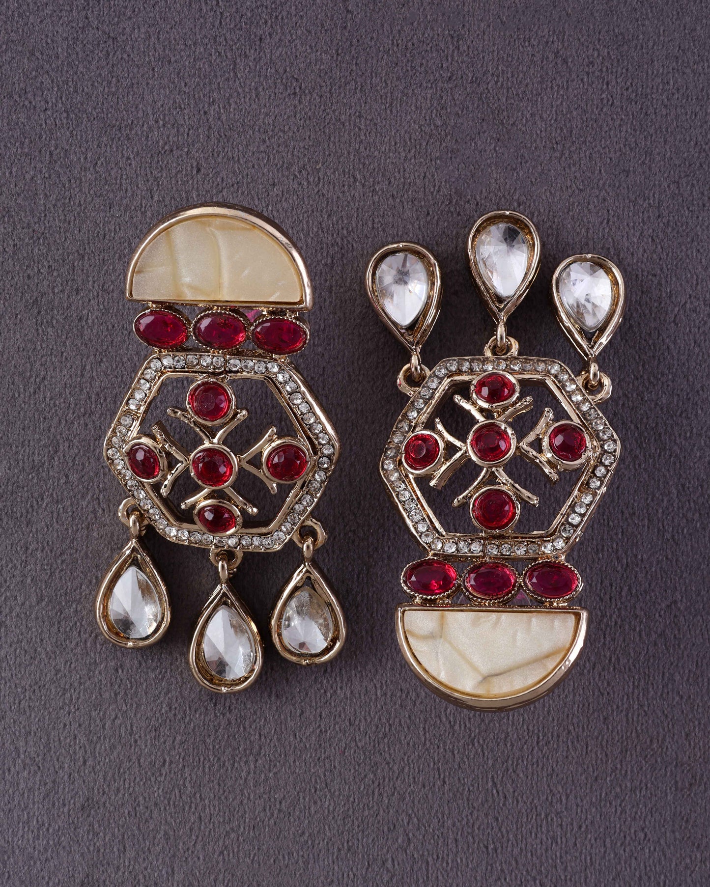 Ruby Nivaan Designer Earring