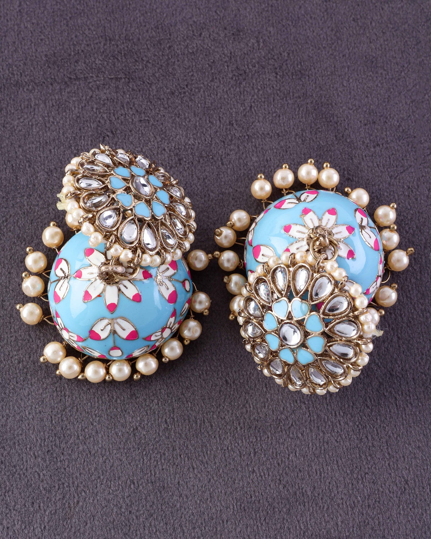 Turquoise Nimrat Meena Jhumka