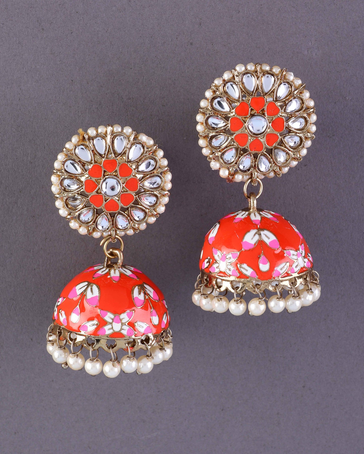 Orange Nimrat Meena Jhumka