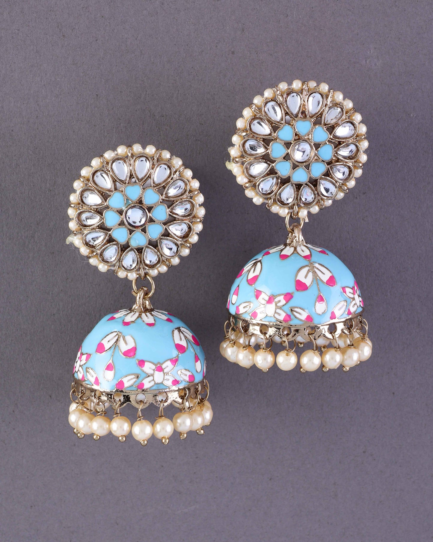 Turquoise Nimrat Meena Jhumka