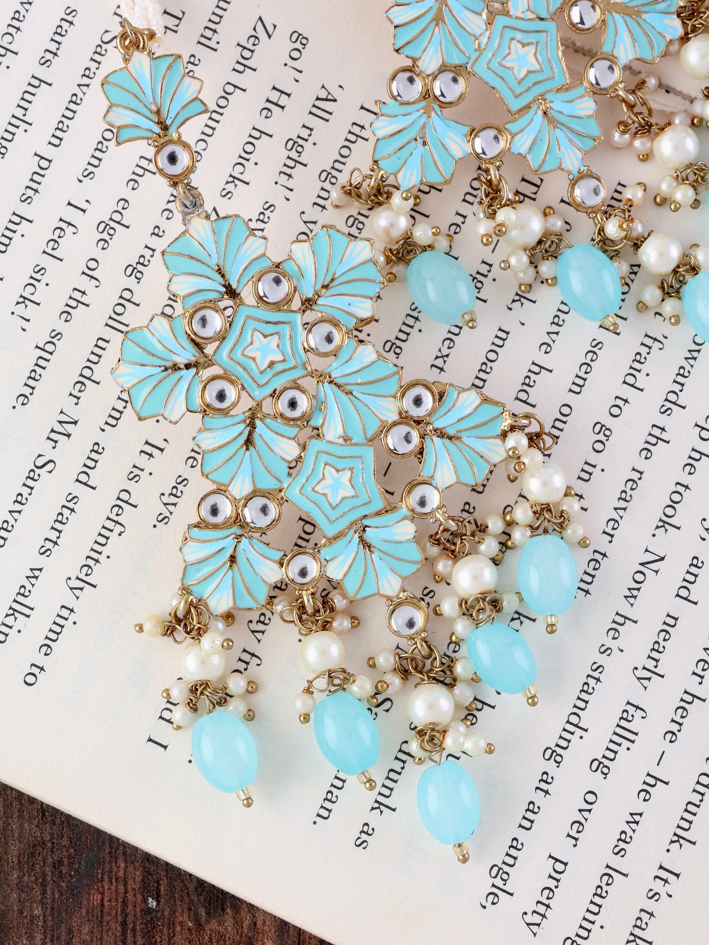 Turquoise Ragini Designer Earring With Sahara