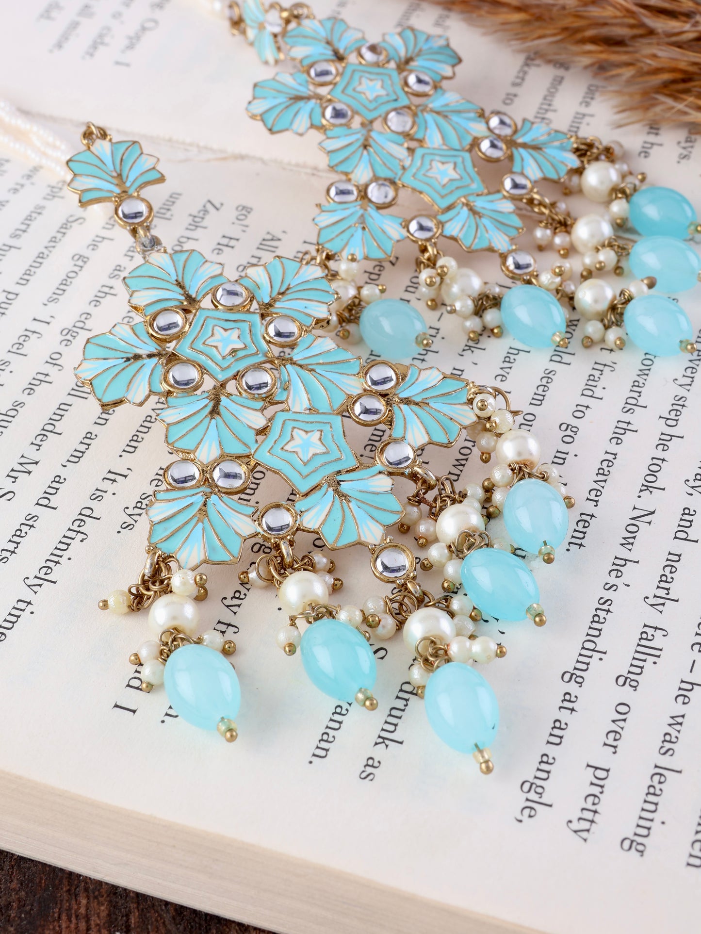 Turquoise Ragini Designer Earring With Sahara