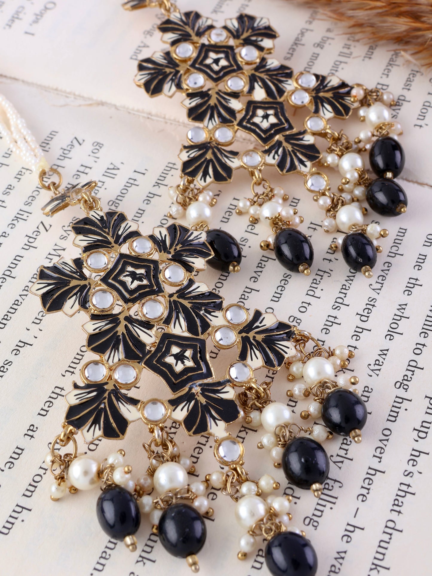 Black Ragini Designer Earring With Sahara