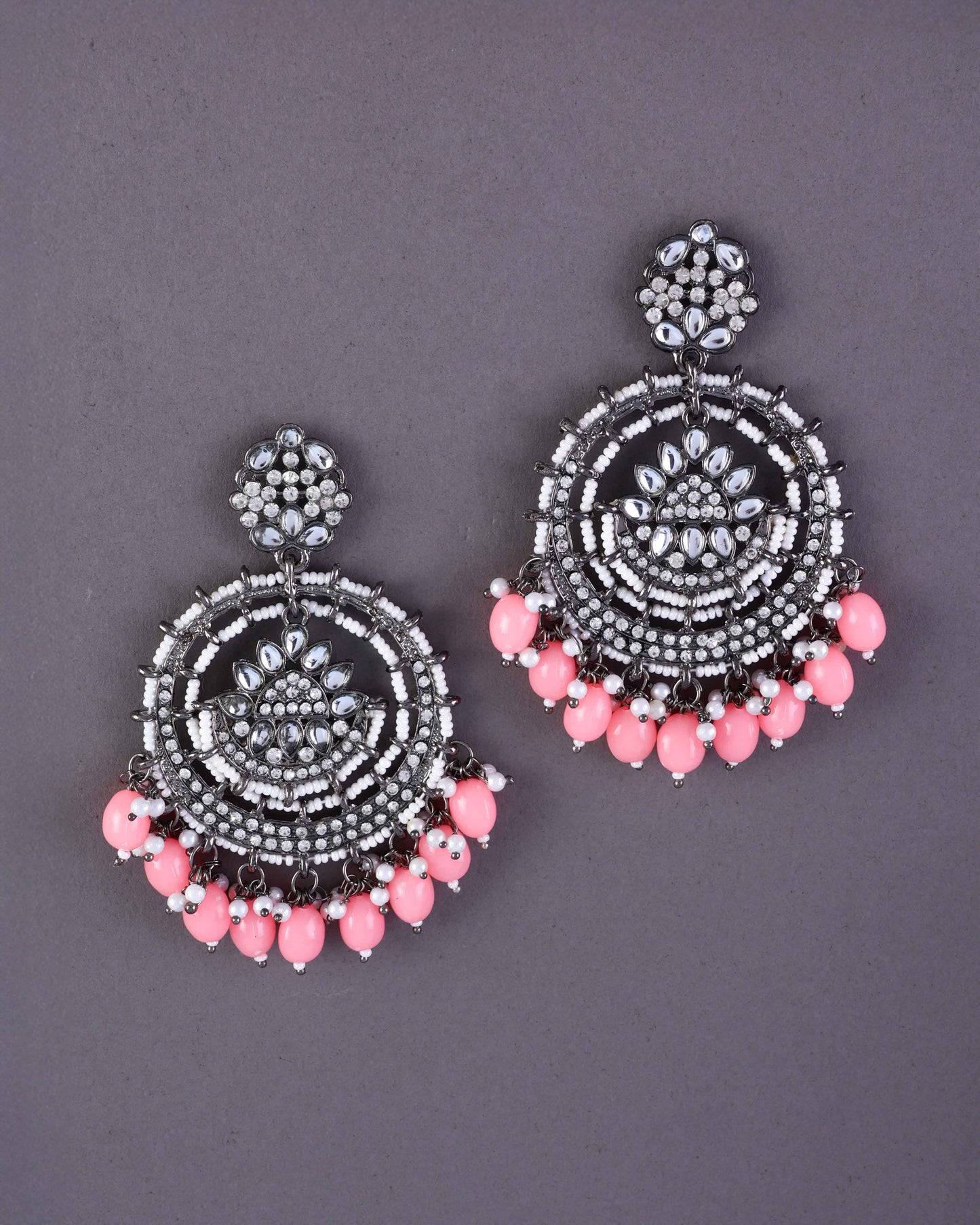 Blush Myraa Zircone Chandbali