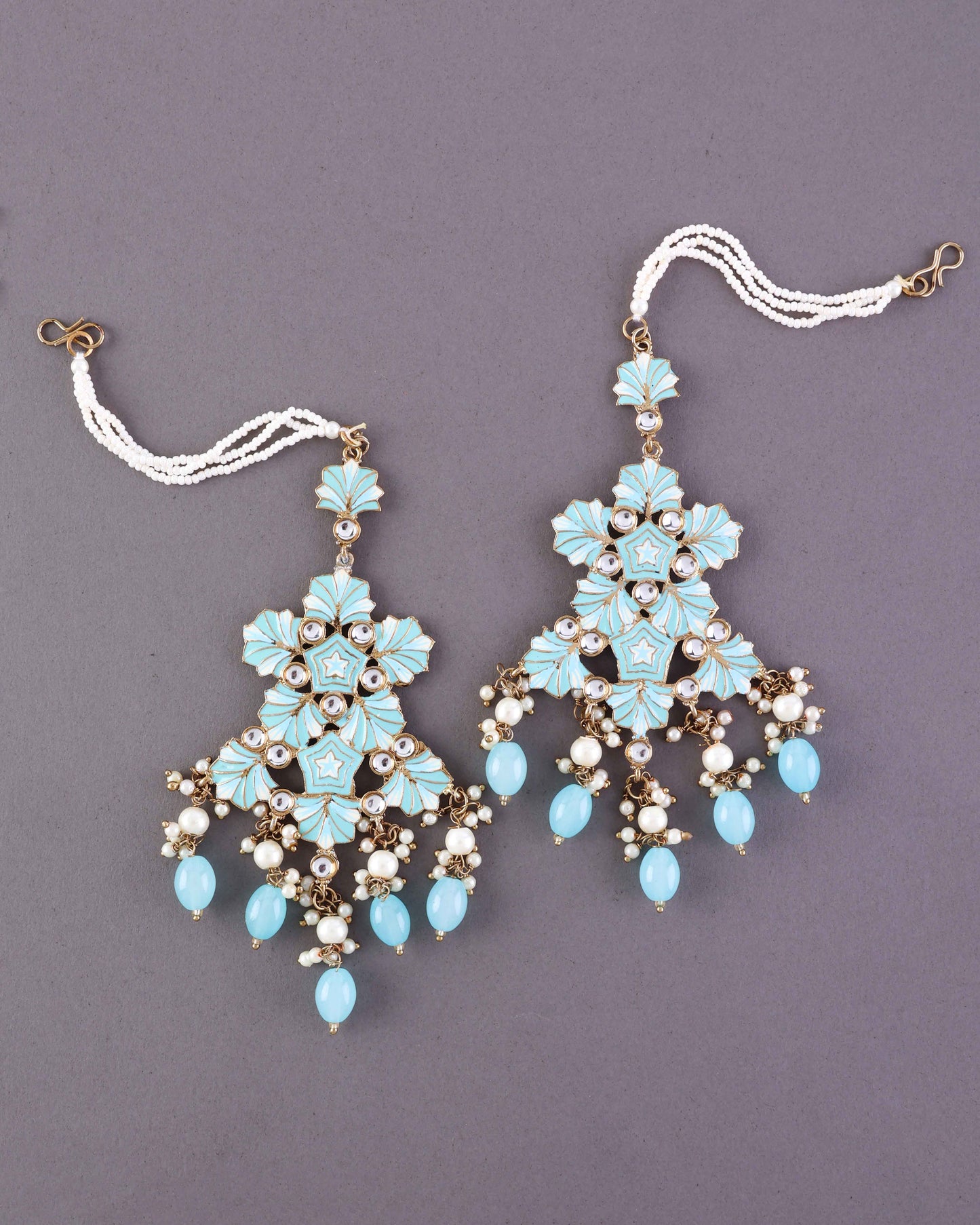 Turquoise Ragini Designer Earring With Sahara